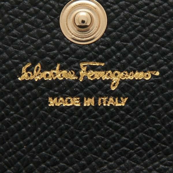 サルヴァトーレフェラガモ カードケース ヴァラ ブラック レディース Salvatore Ferragamo 22D155 0683522 詳細画像