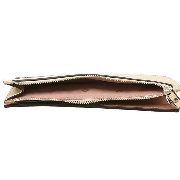 ケイトスペード 長財布 スペンサー リストレット ベージュ ブラック レディース KATE SPADE PWRU7855 195 詳細画像