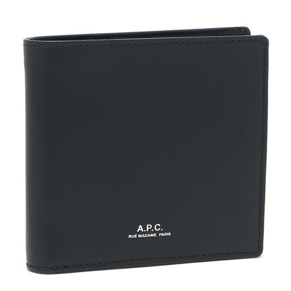 アーペーセー 二つ折り財布 ネイビー メンズ APC PXAWV H63340 IAK