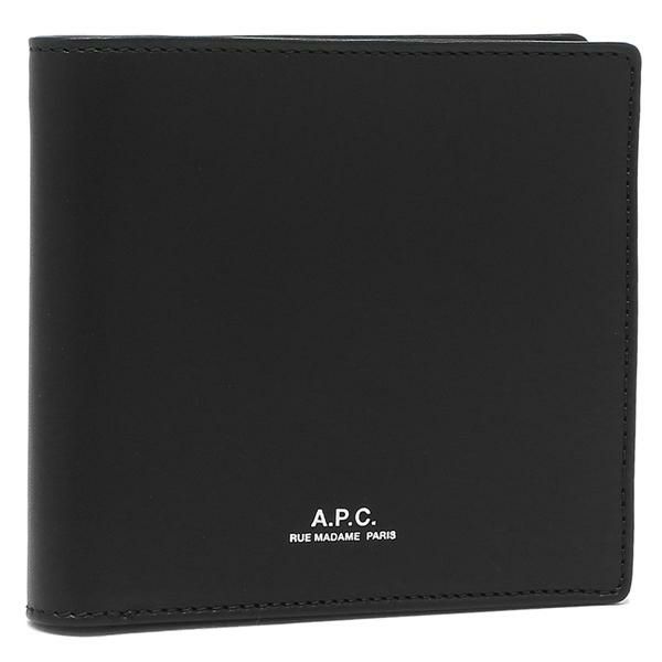 アーペーセー 二つ折り財布 ブラック メンズ APC PXAWV H63340 LZZ