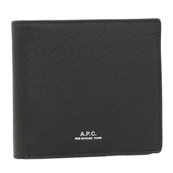 アーペーセー 二つ折り財布 ブラック メンズ APC PXBJQ H63340 LZZ