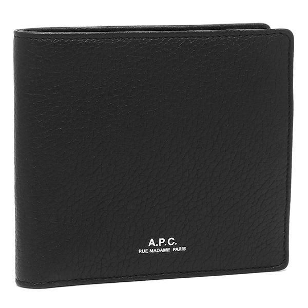アーペーセー 二つ折り財布 ブラック メンズ APC PXBLH H63340 LZZ