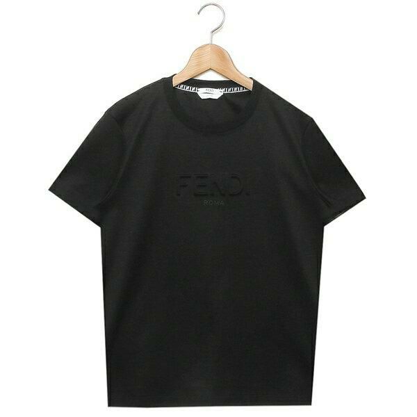 フェンディ Tシャツ トップス ロゴ ブラック レディース FENDI FS7254 AHLS F0GME 詳細画像