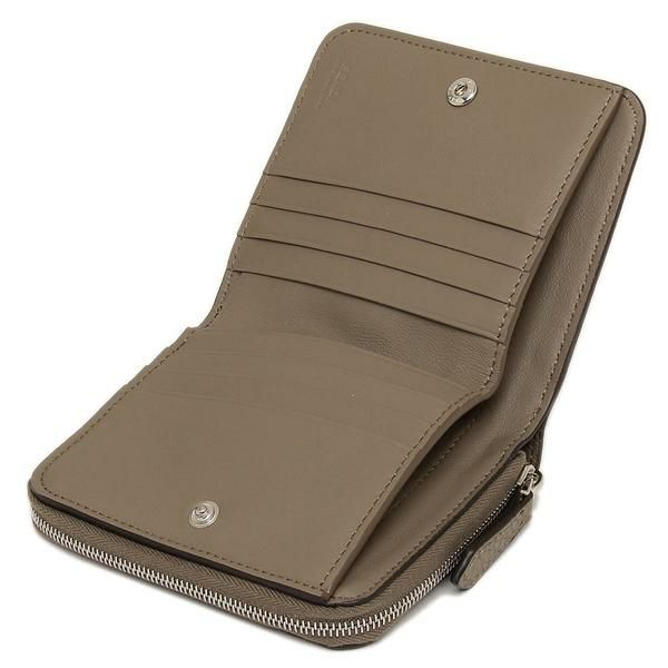 フェンディ 二つ折り財布 ジップアラウンド Mサイズ コンパクト財布 グレー レディース FENDI 8M0407 A91B F1F20 詳細画像