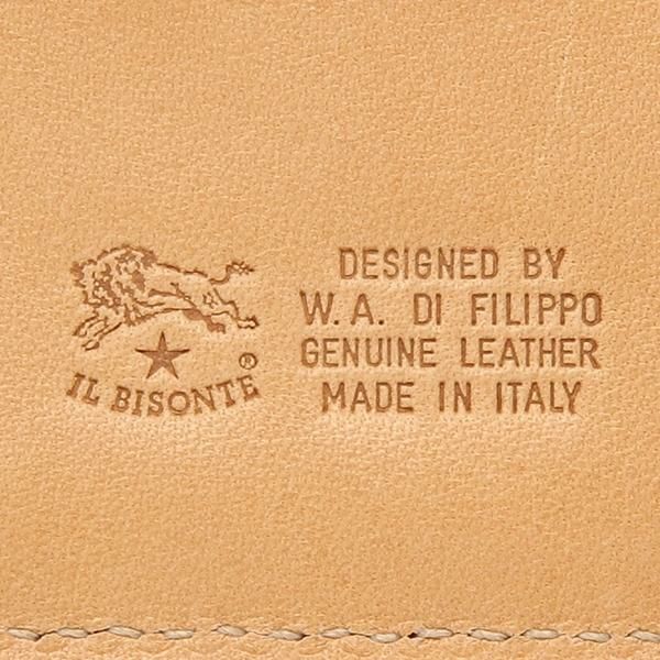 イルビゾンテ 二つ折り財布 C0423P120 ベージュ メンズ レディース IL BISONTE SMW011PV0005NA106B 詳細画像