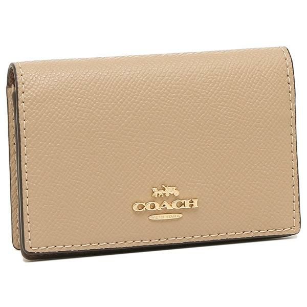 コーチ アウトレット カードケース 名刺入れ ベージュ レディース COACH 87731 IMTAU