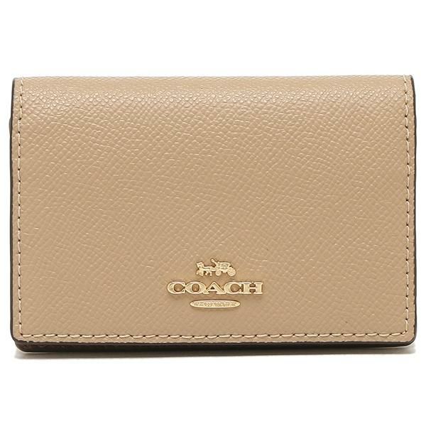 コーチ アウトレット カードケース 名刺入れ ベージュ レディース COACH 87731 IMTAU 詳細画像