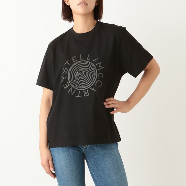 ステラマッカートニー トップス Tシャツ ロゴ ブラック レディース STELLA McCARTNEY 604034 SPW18 1000 36(約XS)