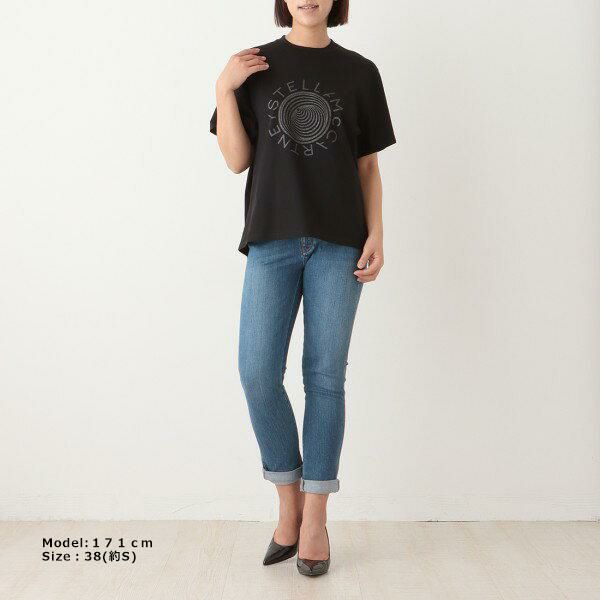 ステラマッカートニー トップス Tシャツ ロゴ ブラック レディース STELLA McCARTNEY 604034 SPW18 1000 詳細画像