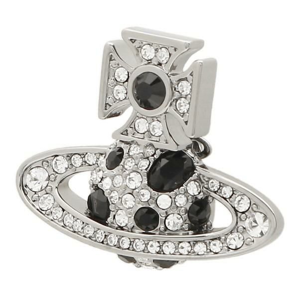 ヴィヴィアンウエストウッド ピアス アクセサリー シルバー ブラック レディース VIVIENNE WESTWOOD 62010306 02S228 詳細画像