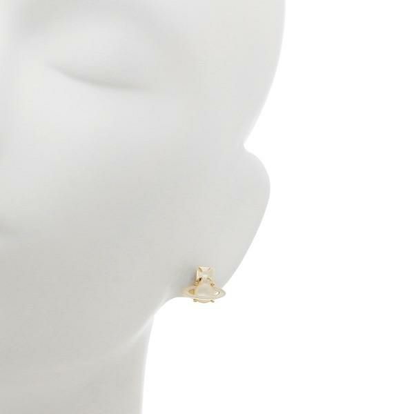 ヴィヴィアンウエストウッド ピアス アクセサリー イエローゴールド ホワイト レディース VIVIENNE WESTWOOD 62020139 02R351 詳細画像