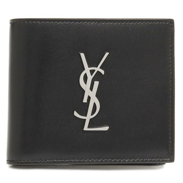 サンローランパリ 二つ折り財布 モノグラム ブラック メンズ SAINT LAURENT PARIS 463249 0SX0E 詳細画像