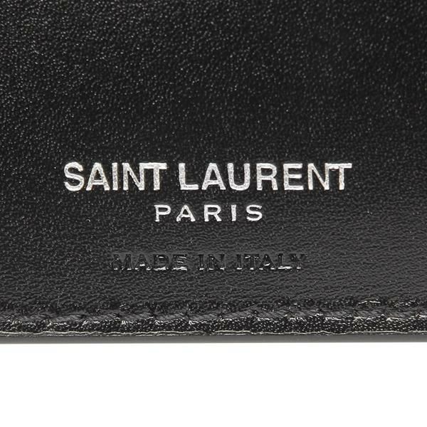 サンローランパリ 二つ折り財布 モノグラム ブラック メンズ SAINT LAURENT PARIS 463249 0SX0E 詳細画像