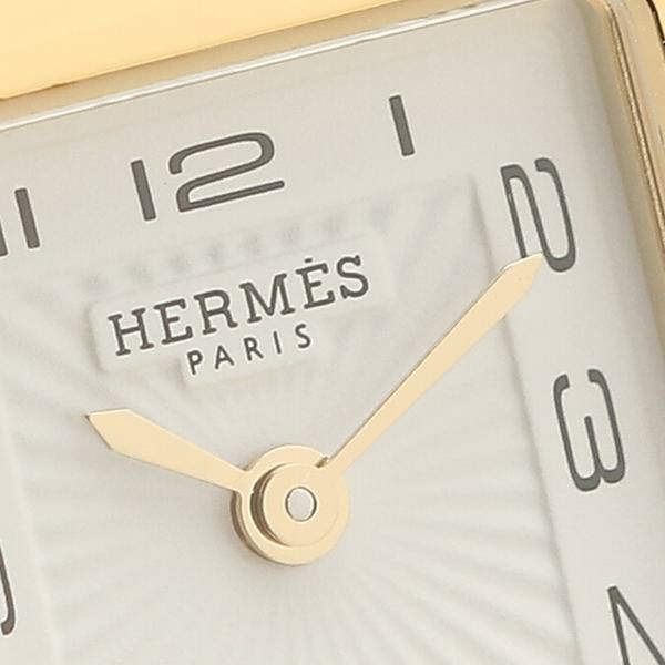 エルメス 時計 レディース メンズ Hウォッチ17.2mm ドゥブルトゥール ホワイト ブラウン HERMES W038177WW00 HH1.101.131/UGO2 詳細画像