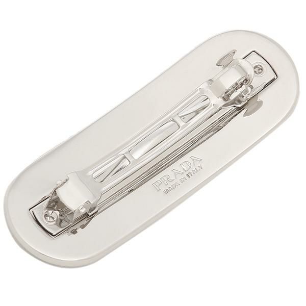 プラダ バレッタ ヘアアクセサリー ロゴ クリップ ブラック レディース PRADA 1IF022 2BA6 F0002 詳細画像