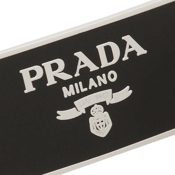 プラダ バレッタ ヘアアクセサリー ロゴ クリップ ブラック レディース PRADA 1IF022 2BA6 F0002 詳細画像