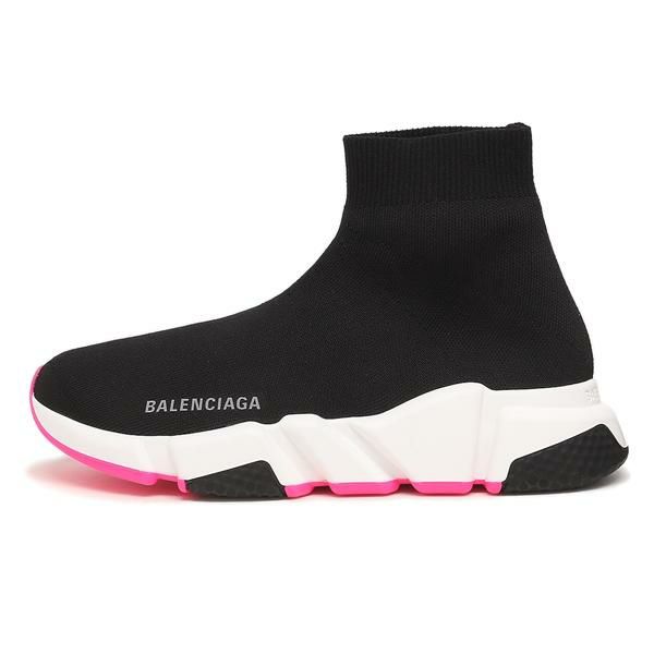 バレンシアガ スニーカー 靴 スピード ロゴ ブラック ピンク レディース BALENCIAGA 587280 W2DBB 1586 詳細画像