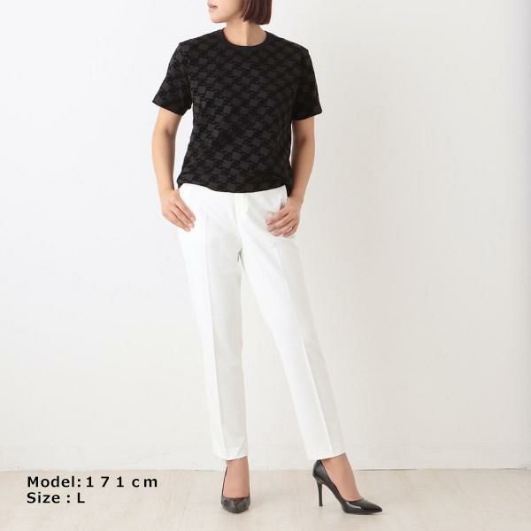 フェンディ Tシャツ トップス ロゴ ブラック レディース FENDI FS7254 AHLU F0GME 詳細画像