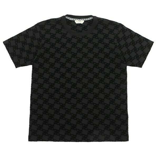 フェンディ Tシャツ トップス ロゴ ブラック レディース FENDI FS7254 AHLU F0GME 詳細画像