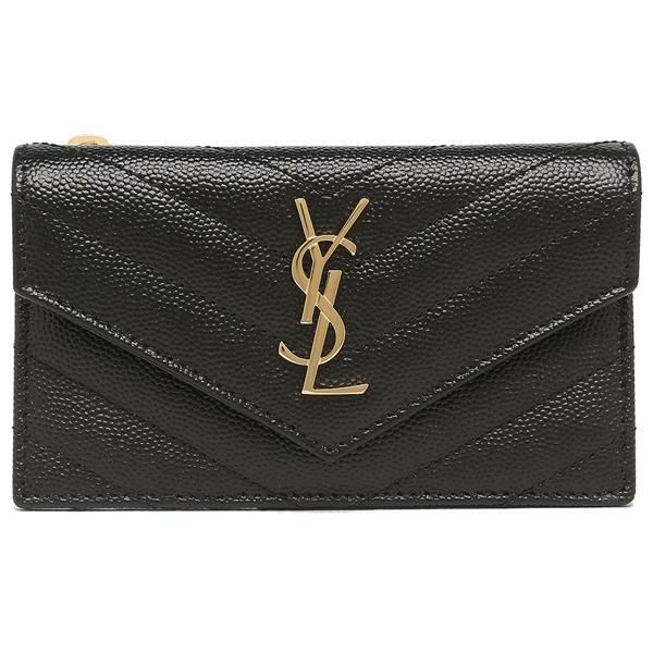 サンローランパリ カードケース コインケース モノグラム フラグメントケース ブラック レディース SAINT LAURENT PARIS 612808 BOW01 1000 詳細画像