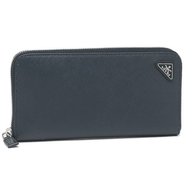 プラダ 長財布 サフィアーノ トライアングルロゴ ネイビー メンズ PRADA 2ML317 QHH F0216