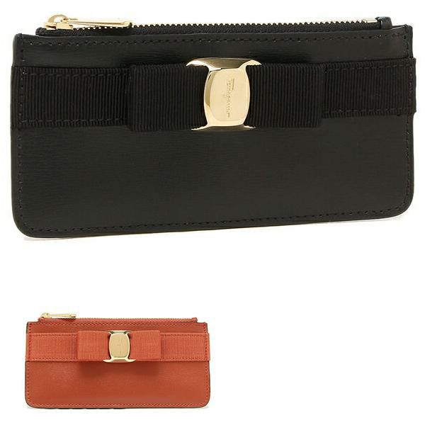 サルヴァトーレフェラガモ カードケース フラグメントケース ヴァラ 名刺入れ リボン レディース Salvatore Ferragamo 22E010