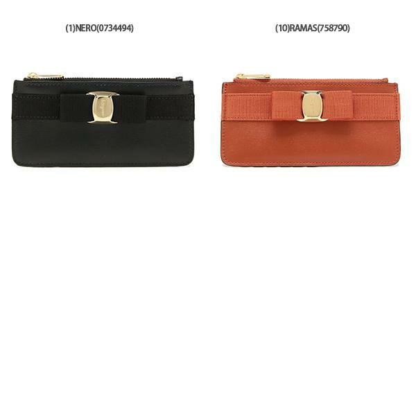サルヴァトーレフェラガモ カードケース フラグメントケース ヴァラ 名刺入れ リボン レディース Salvatore Ferragamo 22E010 詳細画像