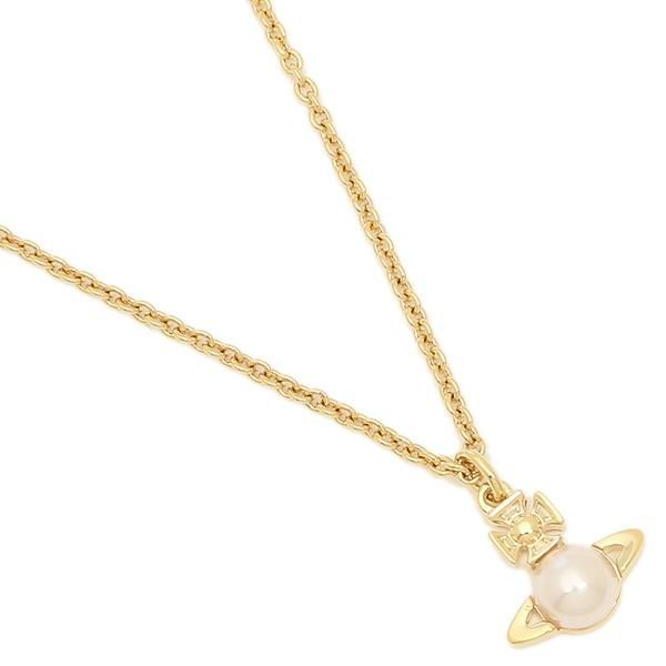 ヴィヴィアンウエストウッド ネックレス アクセサリー ペンダント ゴールド クリーム レディース VIVIENNE WESTWOOD 63020323 02R313