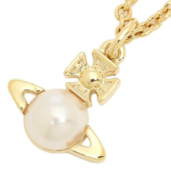 ヴィヴィアンウエストウッド ネックレス アクセサリー ペンダント ゴールド クリーム レディース VIVIENNE WESTWOOD 63020323 02R313 詳細画像