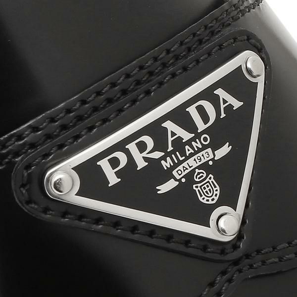 プラダ ローファー 靴 モカシン トライアングルロゴ ブラック レディース PRADA 1D238M 055 020 F0002 詳細画像