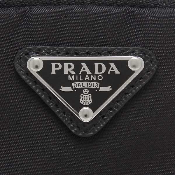 プラダ ポーチ キーリング リナイロン トライアングルロゴ ブラック メンズ PRADA 2TT071 2DMK F0002 詳細画像