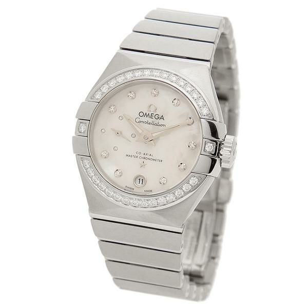 オメガ 時計 レディース コンステレーション27mm 自動巻 ホワイト OMEGA 127.15.27.20.55.001 詳細画像
