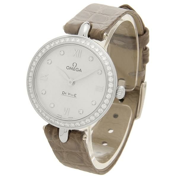オメガ 時計 レディース デ・ヴィルデユードロップ27.4mm クォーツ シルバー OMEGA 424.18.27.60.52.001 詳細画像