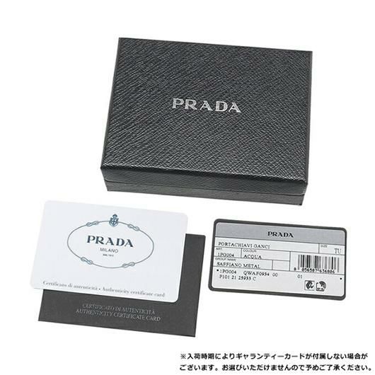 プラダ キーケース キーホルダー サフィアーノ グリーン レディース PRADA 1PG004 QWA F0934 詳細画像