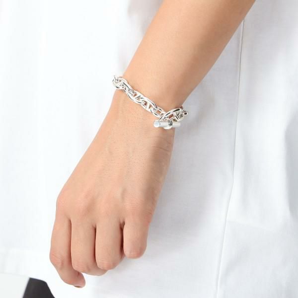 エルメス ブレスレット アクセサリー シェーヌダンクル バングル シルバー レディース HERMES H101994B 詳細画像