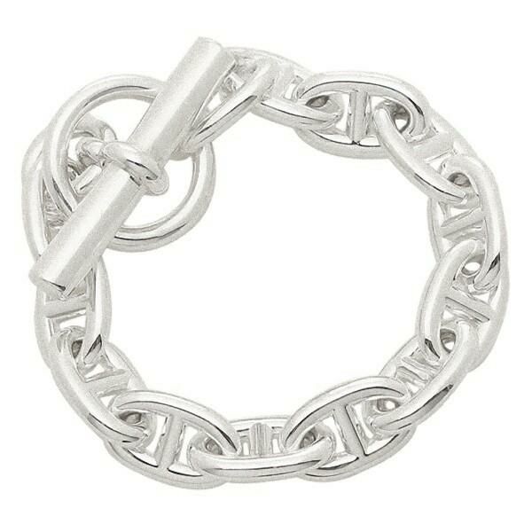 エルメス ブレスレット アクセサリー シェーヌダンクル バングル シルバー レディース HERMES H101994B 詳細画像