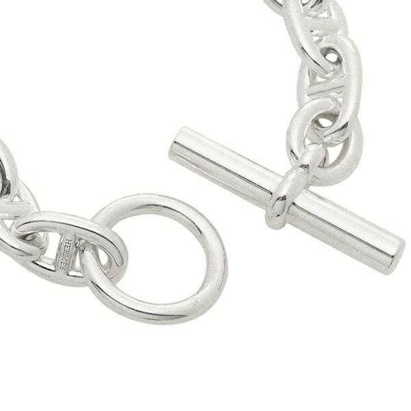 エルメス ブレスレット アクセサリー シェーヌダンクル バングル シルバー レディース HERMES H101994B 詳細画像