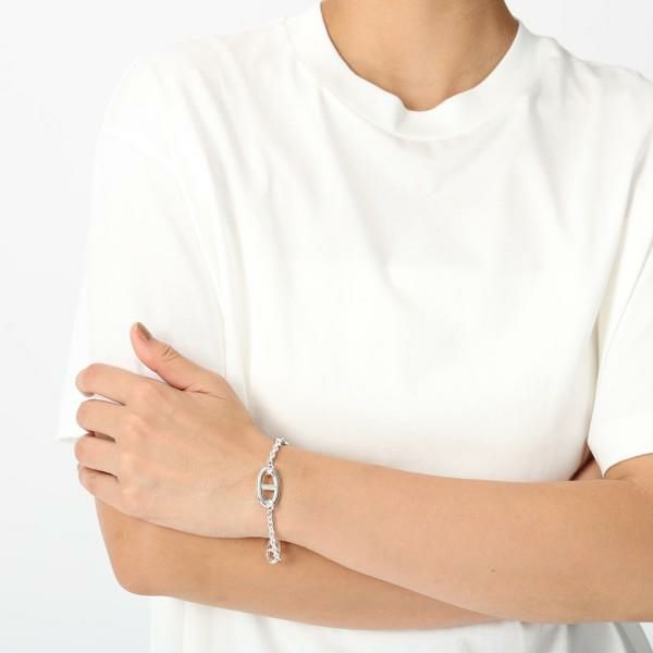 エルメス ブレスレット アクセサリー ファランドール シェーヌダンクル バングル シルバー レディース HERMES H104567B 詳細画像