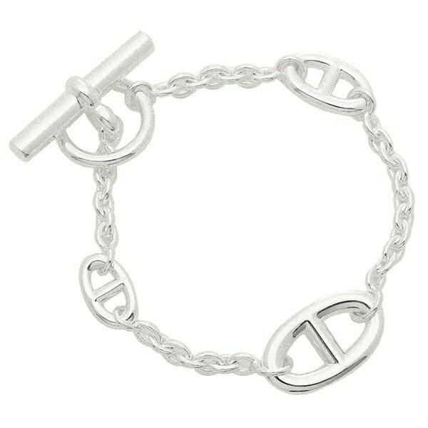 エルメス ブレスレット アクセサリー ファランドール シェーヌダンクル バングル シルバー レディース HERMES H104567B 詳細画像