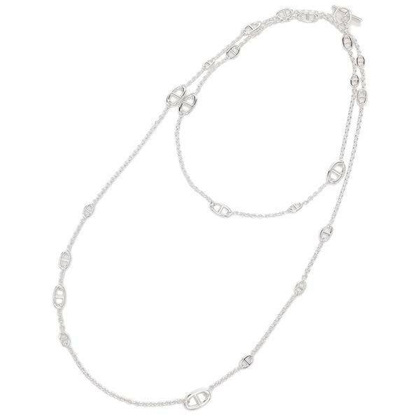 エルメス ネックレス アクセサリー ファランドール シェーヌダンクル ペンダント シルバー レディース HERMES H104569B 詳細画像