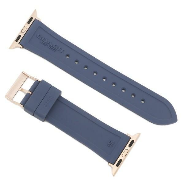コーチ 時計用ベルト レディース アップルウォッチ 交換バンド 替えベルト38mm 40mm 対応 ネイビー COACH 14700042 ラバー 詳細画像