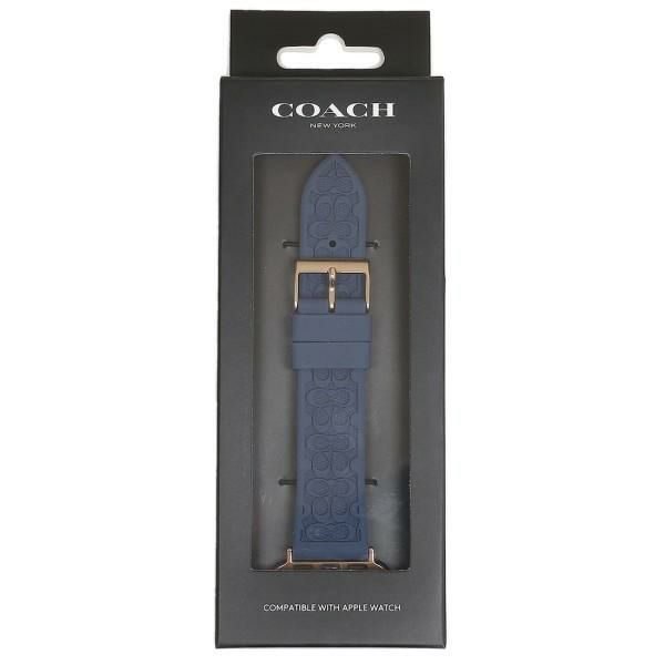 コーチ 時計用ベルト レディース アップルウォッチ 交換バンド 替えベルト38mm 40mm 対応 ネイビー COACH 14700042 ラバー 詳細画像
