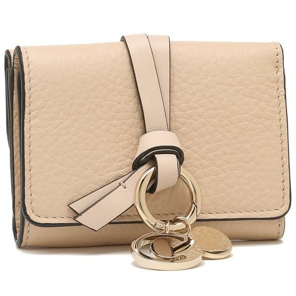 クロエ 三つ折り財布 アルファベット ミニ財布 ピンク レディース CHLOE CHC21WP946F57 6J5