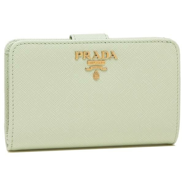 プラダ 二つ折り財布 サフィアーノ グリーン レディース PRADA 1ML225 QWA F0934