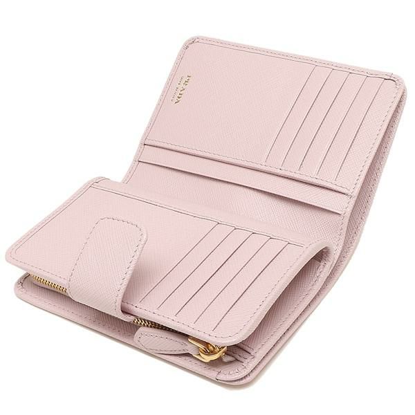 プラダ 二つ折り財布 サフィアーノ ピンク レディース PRADA 1ML225 QWA F0E18 詳細画像