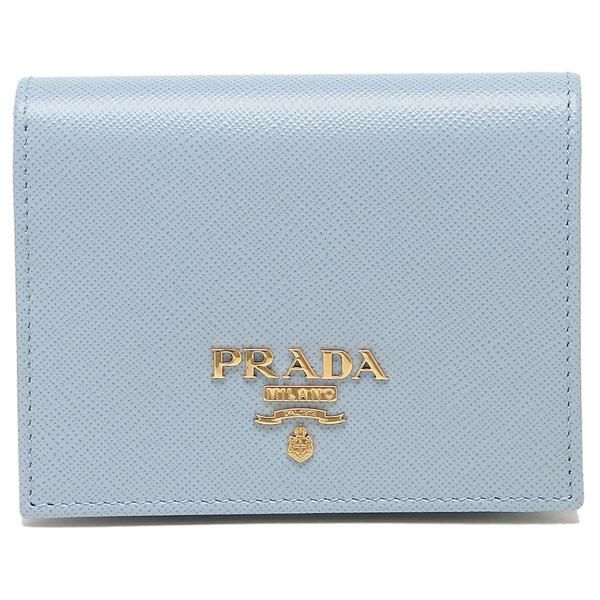 プラダ 二つ折り財布 サフィアーノマルチカラー ミニ財布 ブルー レディース PRADA 1MV204 ZLP F02T0 詳細画像