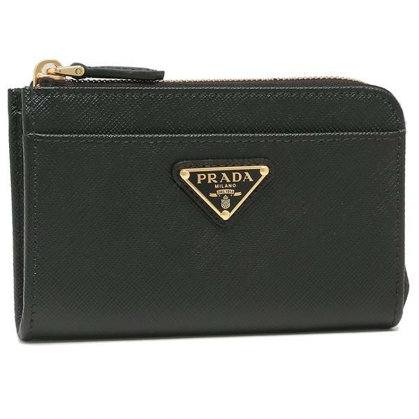 プラダ キーケース コインケース サフィアーノトライアングルロゴ ブラック レディース PRADA 1PP122 QHH F0002