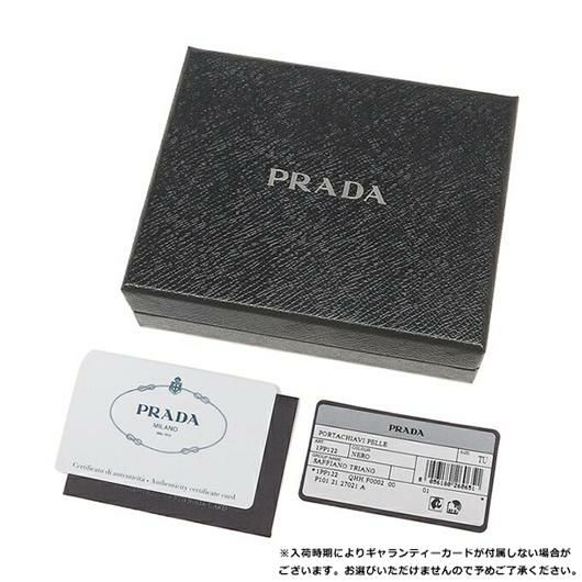 プラダ キーケース コインケース サフィアーノトライアングルロゴ ブラック レディース PRADA 1PP122 QHH F0002 詳細画像