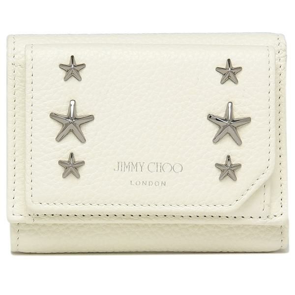 ジミーチュウ 三つ折り財布 ビアーレ ミニ財布 ホワイト メンズ レディース JIMMY CHOO BEALEUUF 14701350 詳細画像