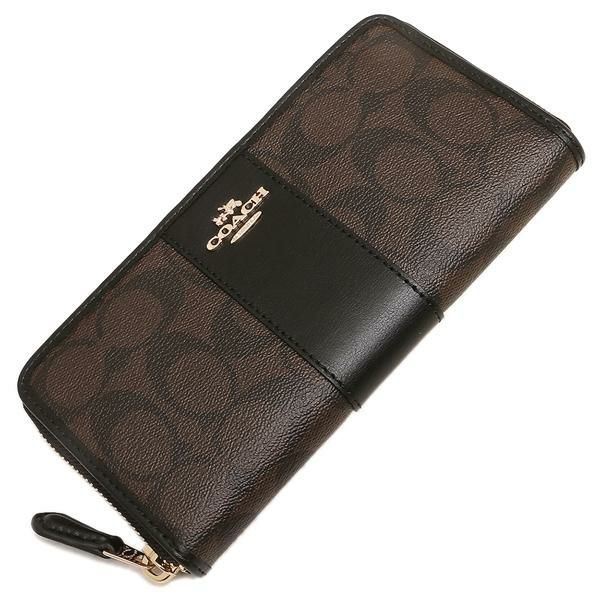 コーチ 財布 COACH F54630 IMAA8 シグネチャー アコーディオン ジップ 長財布 ブラウン/ブラック 詳細画像